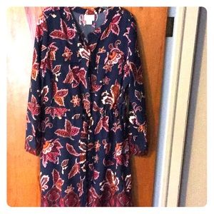 Navy shirt dress